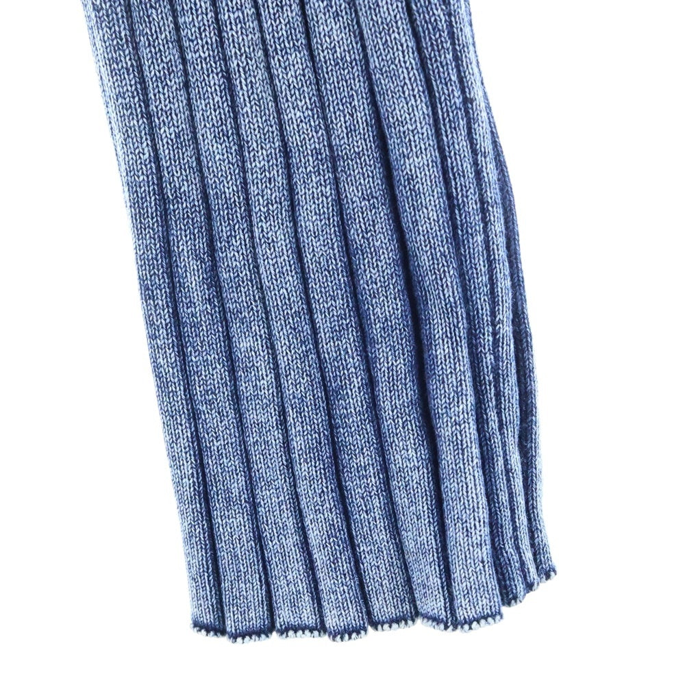 DIESEL(ディーゼル) M-ANCHOR Dフロントロゴ ダメージ加工 長袖ニット セーター コットン インディゴ A05768 レディース