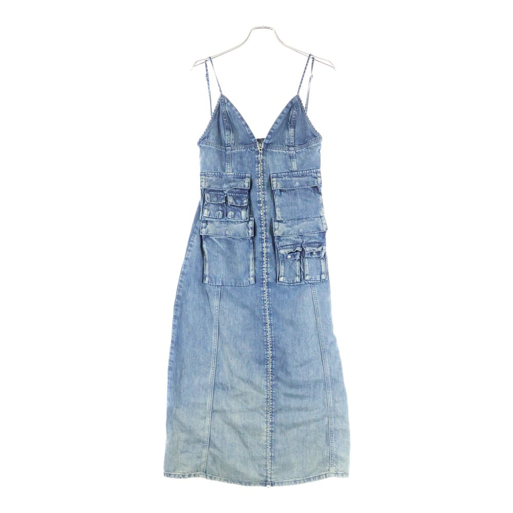 DIESEL(ディーゼル) 25AW DE-MELVI-S ダメージ加工 デニムドレス ワンピース インディゴ A18328 レディース