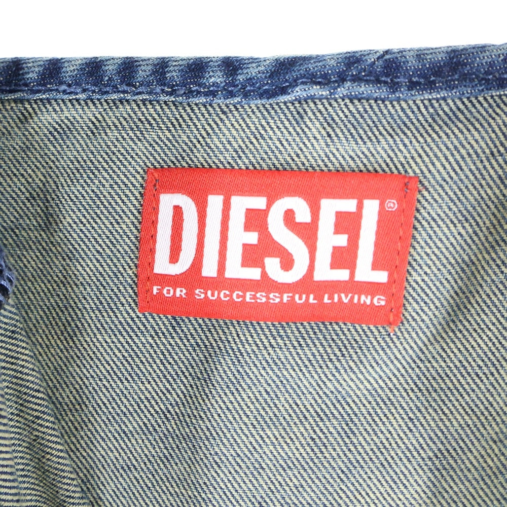 DIESEL(ディーゼル) 25AW DE-MELVI-S ダメージ加工 デニムドレス ワンピース インディゴ A18328 レディース