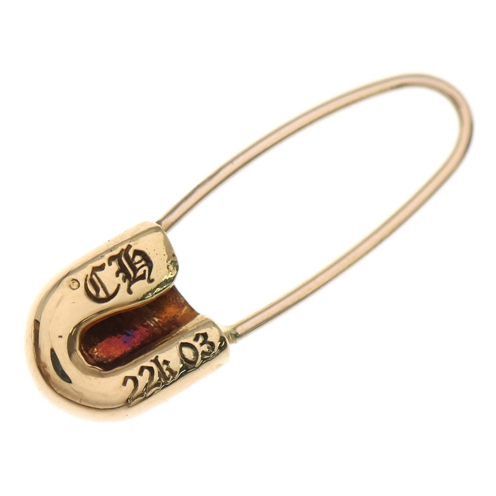 CHROME HEARTS(クロムハーツ) 22K SAFETY PIN CH PLS 1DIA 1ダイヤ セーフティーピン ピアス ゴールド