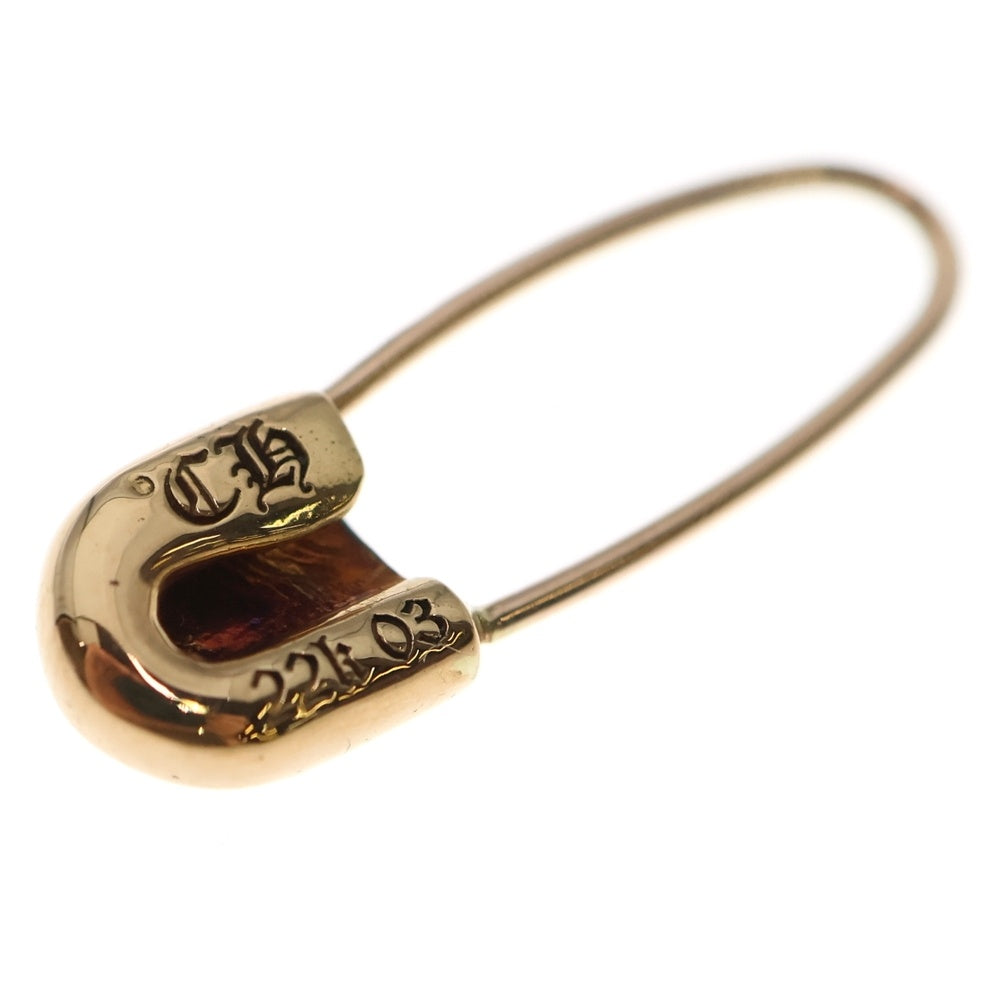 CHROME HEARTS(クロムハーツ) 22K SAFETY PIN CH PLS 1DIA 1ダイヤ セーフティーピン ピアス ゴールド