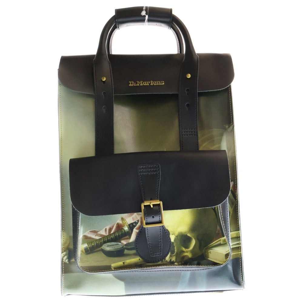 Dr.Martens(ドクターマーチン) ×THE NATIONAL GALLERY ナタリーギャラリー 総柄デザイン レザーバックパック リュック ブラック/マルチ AB065101