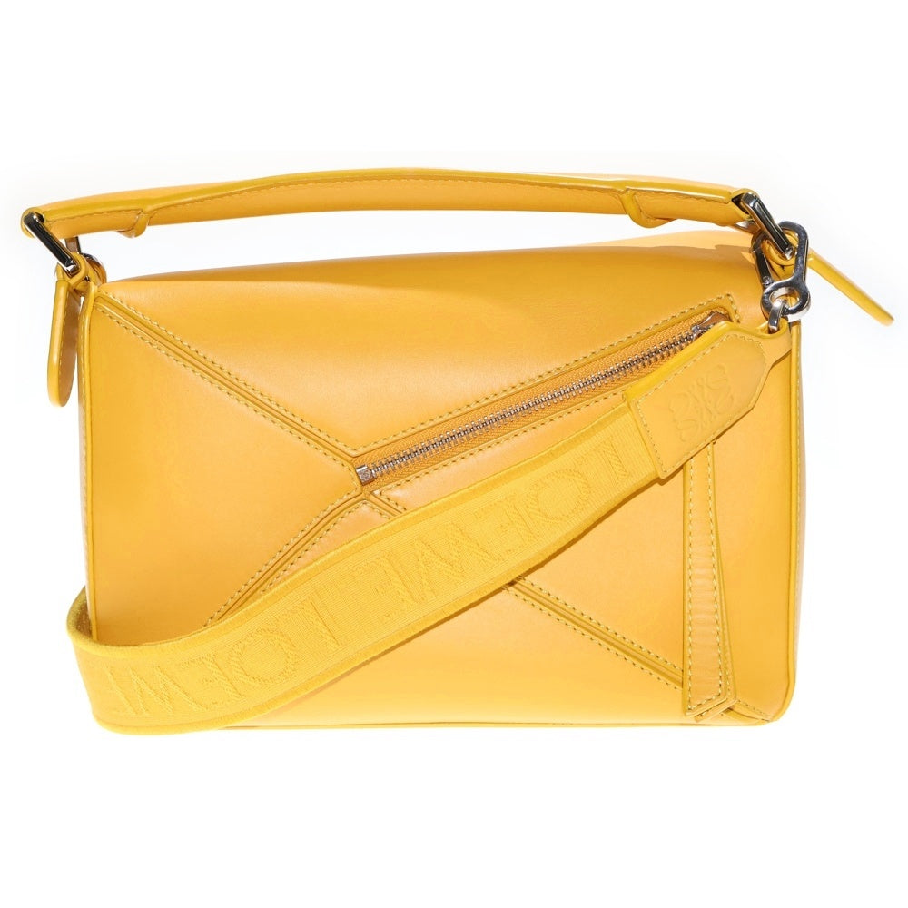 LOEWE(ロエベ) パズルエッジ レザーショルダーバッグ スモール マスタード
