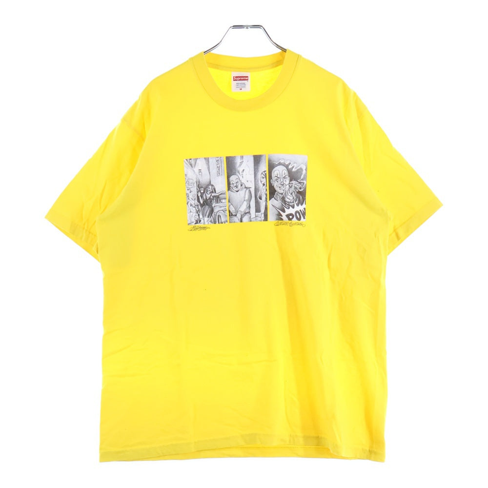 SUPREME(シュプリーム) 24AW Mister Cartoon Pow Tee ミスターカートゥーン ポウ プリント半袖Tシャツ カットソー イエロー