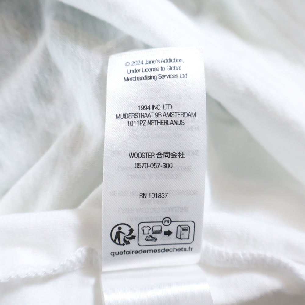 SUPREME(シュプリーム) 24AW Jane's Addiction Ringer Tee ジョーンズアディクション リンガー半袖Tシャツ カットソー ホワイト