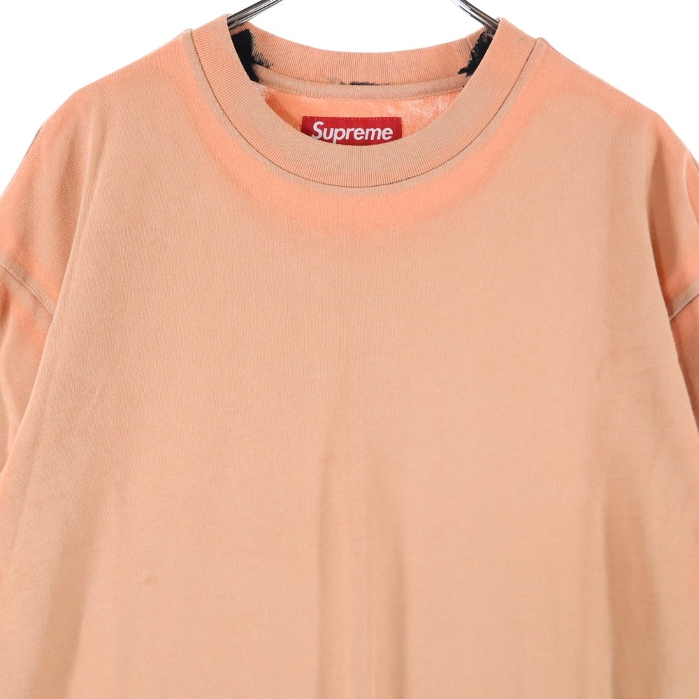 SUPREME(シュプリーム) 24AW Discharge S/S Top ディスチャージ ペイント加工半袖Tシャツ カットソー ピンク