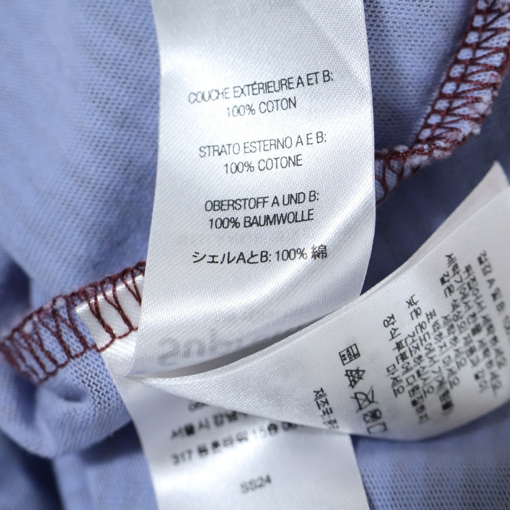 SUPREME(シュプリーム) 24SS LAYERED HOODED L/S TOP ボーダー柄 レイヤードフーディー長袖Tシャツ カットソー パープル/カーキ