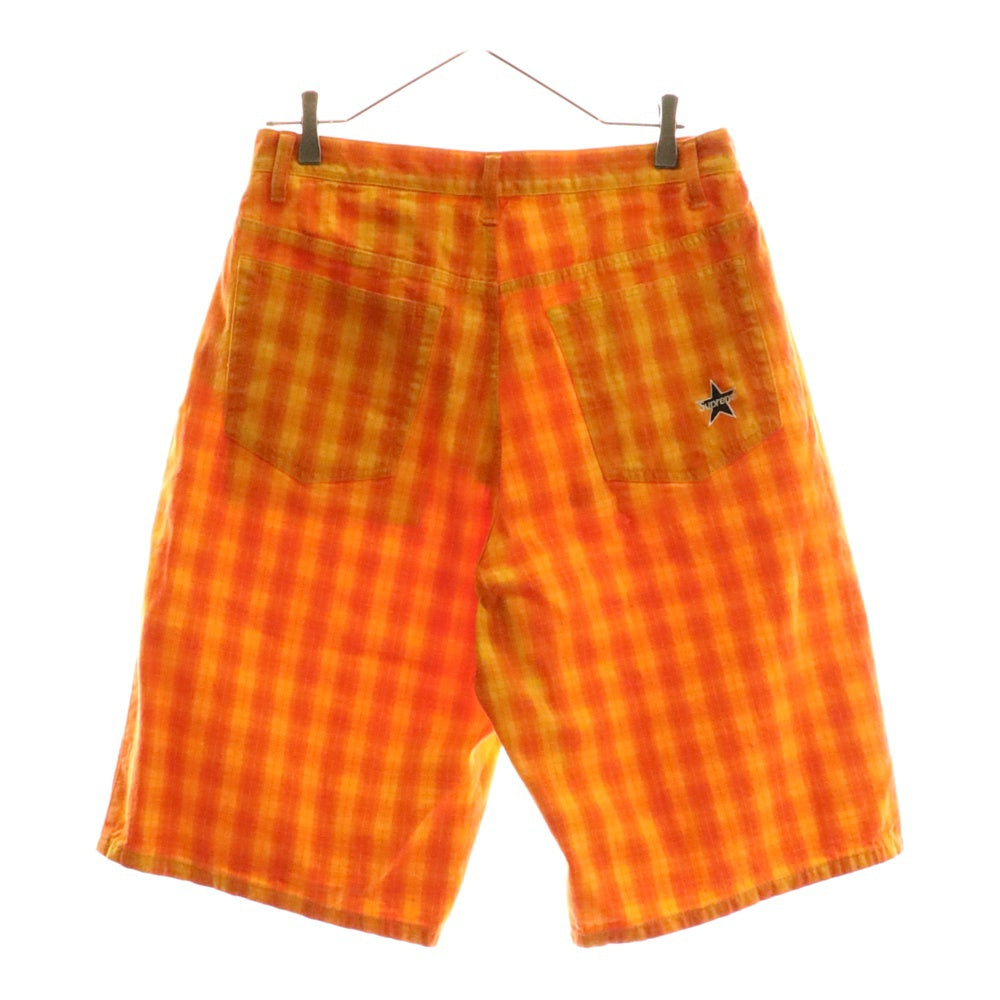 SUPREME(シュプリーム) 24SS Plaid Baggy Short プレイドバギーショーツ ハーフパンツ オレンジ