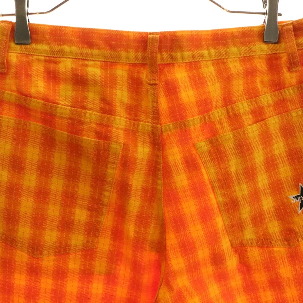 SUPREME(シュプリーム) 24SS Plaid Baggy Short プレイドバギーショーツ ハーフパンツ オレンジ
