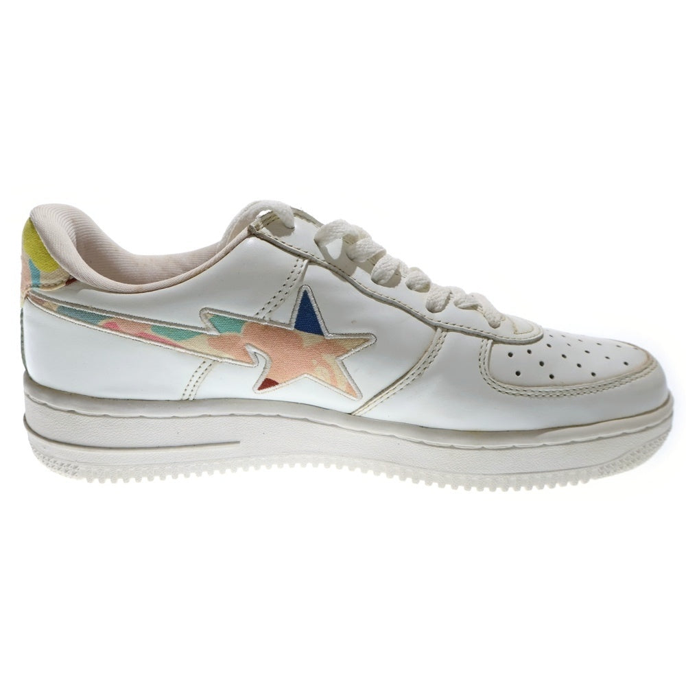 A BATHING APE(アベイシングエイプ) BAPESTA ベイプスタ ローカットスニーカー ホワイト/マルチ US9/27cm