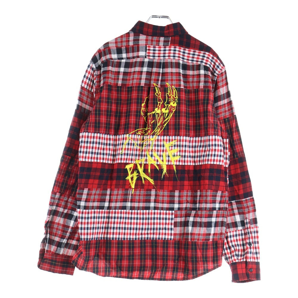 DIESEL(ディーゼル) チェック柄 コットン長袖シャツ レッド IN000057