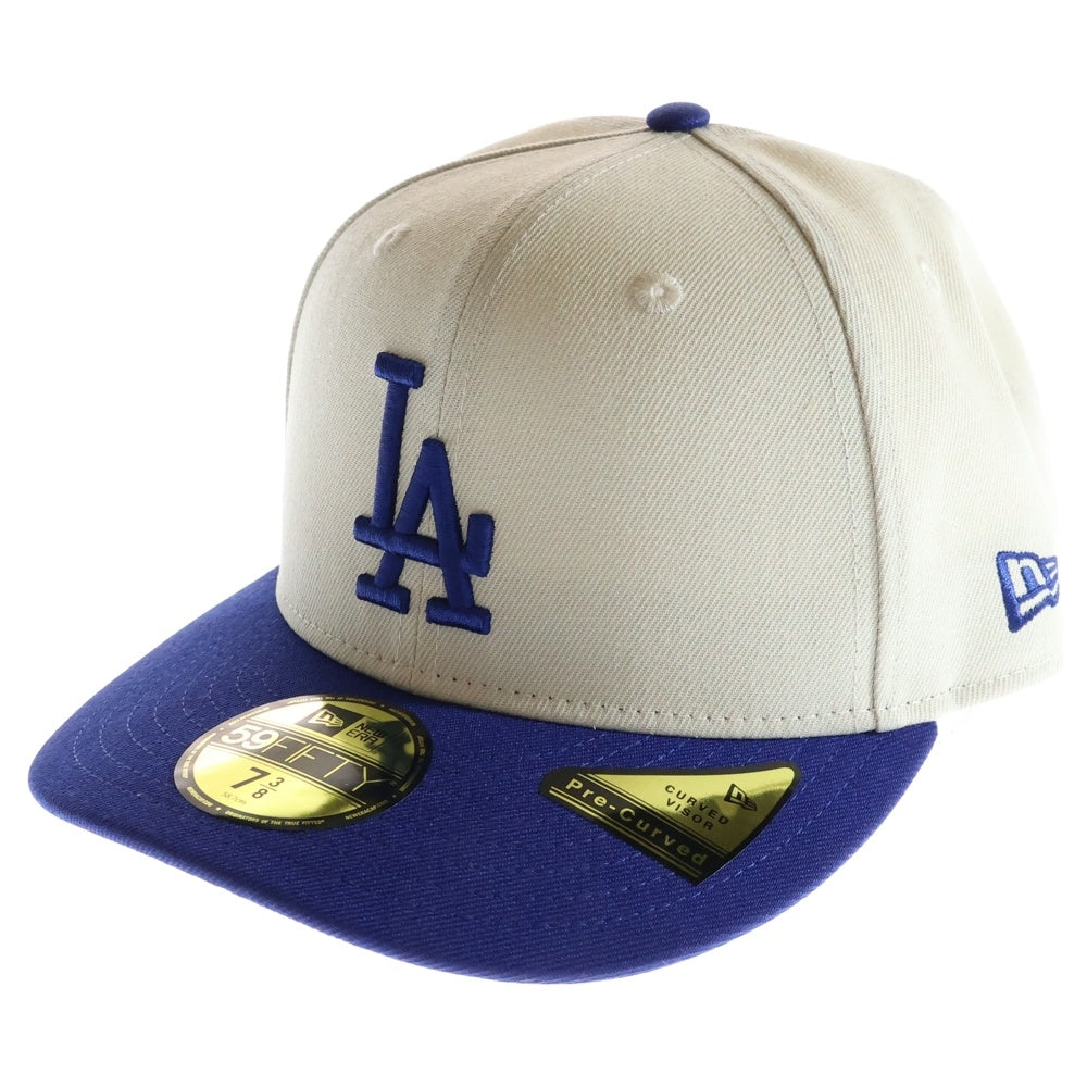 NEW ERA(ニューエラ) PC 59FIFTY STONE 2-TONE ロサンゼルスドジャース バイカーベースボールキャップ クリーム/ブルー 14521873