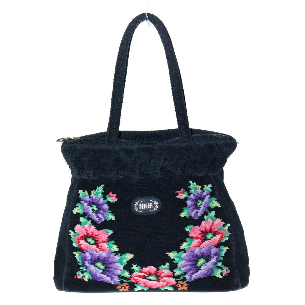 FEILER(フェイラー) 花柄 ハンドバッグ レディース ブラック