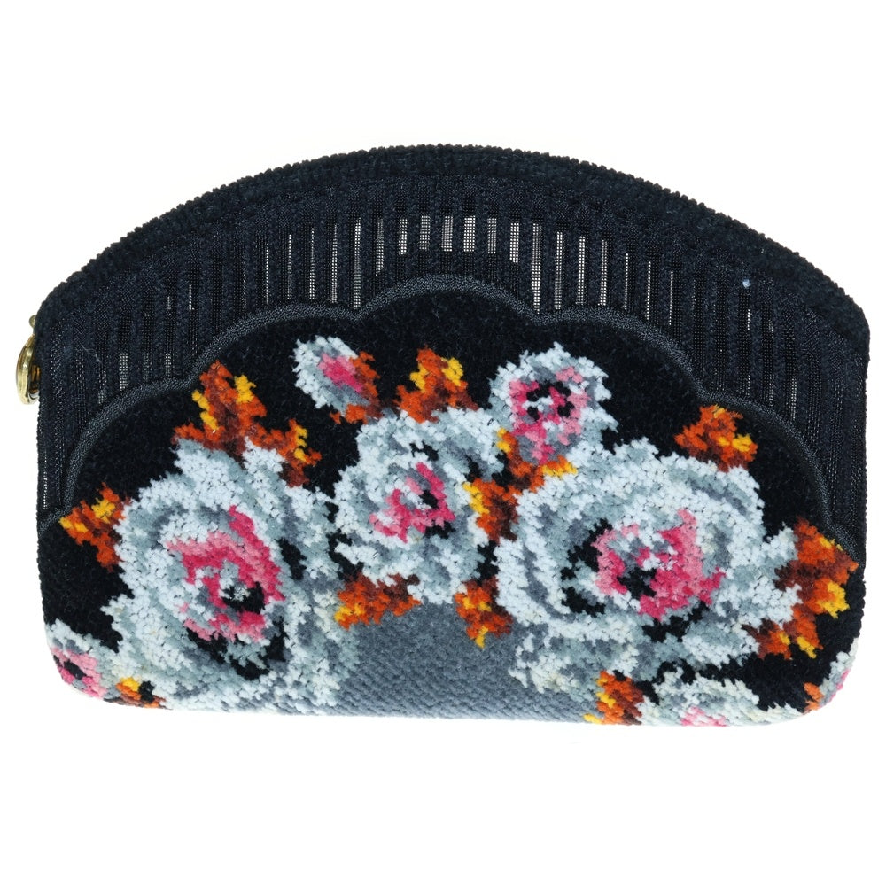 FEILER(フェイラー) 花柄 ポーチ レディース ブラック