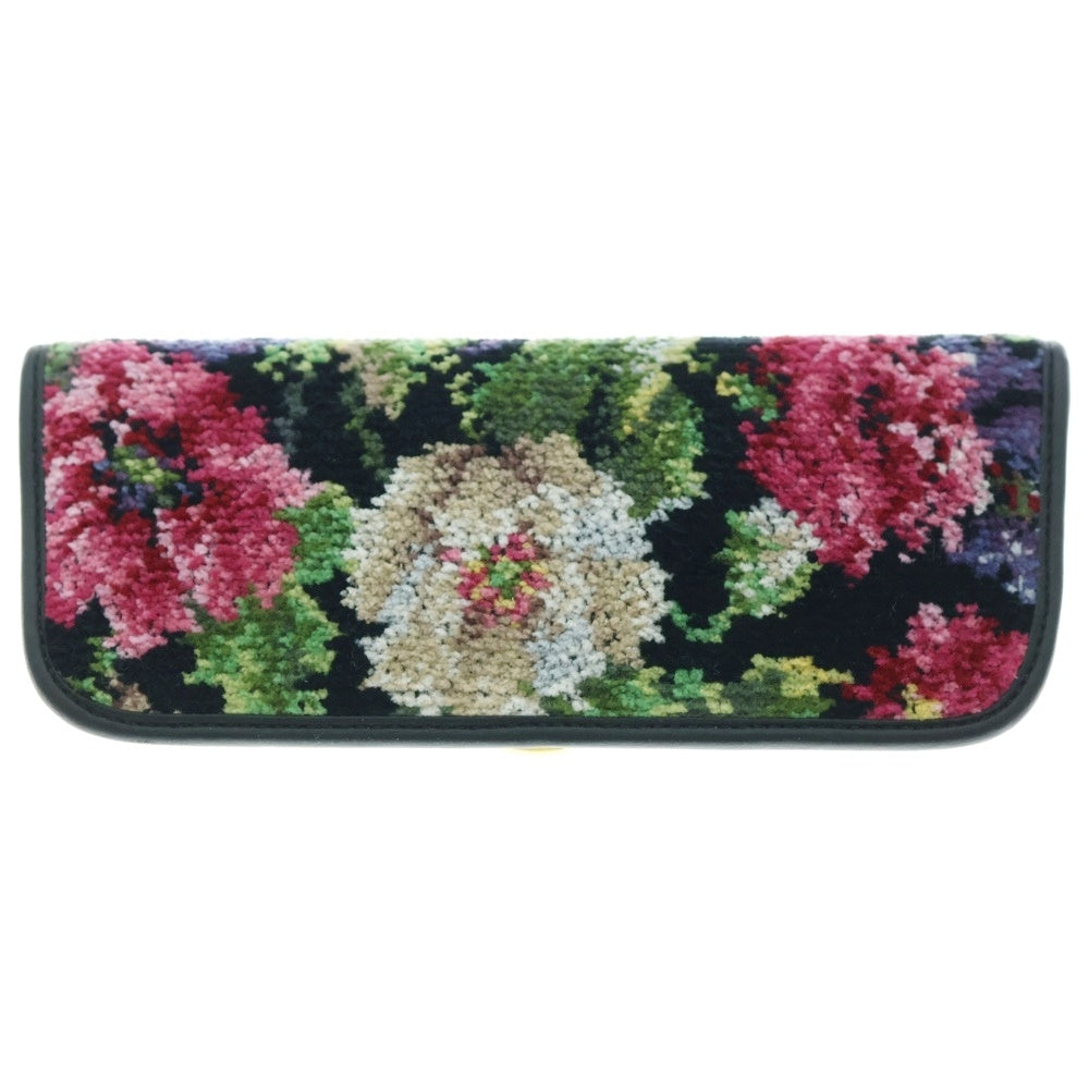 FEILER(フェイラー) 花柄 メガネケース レディース ブラック