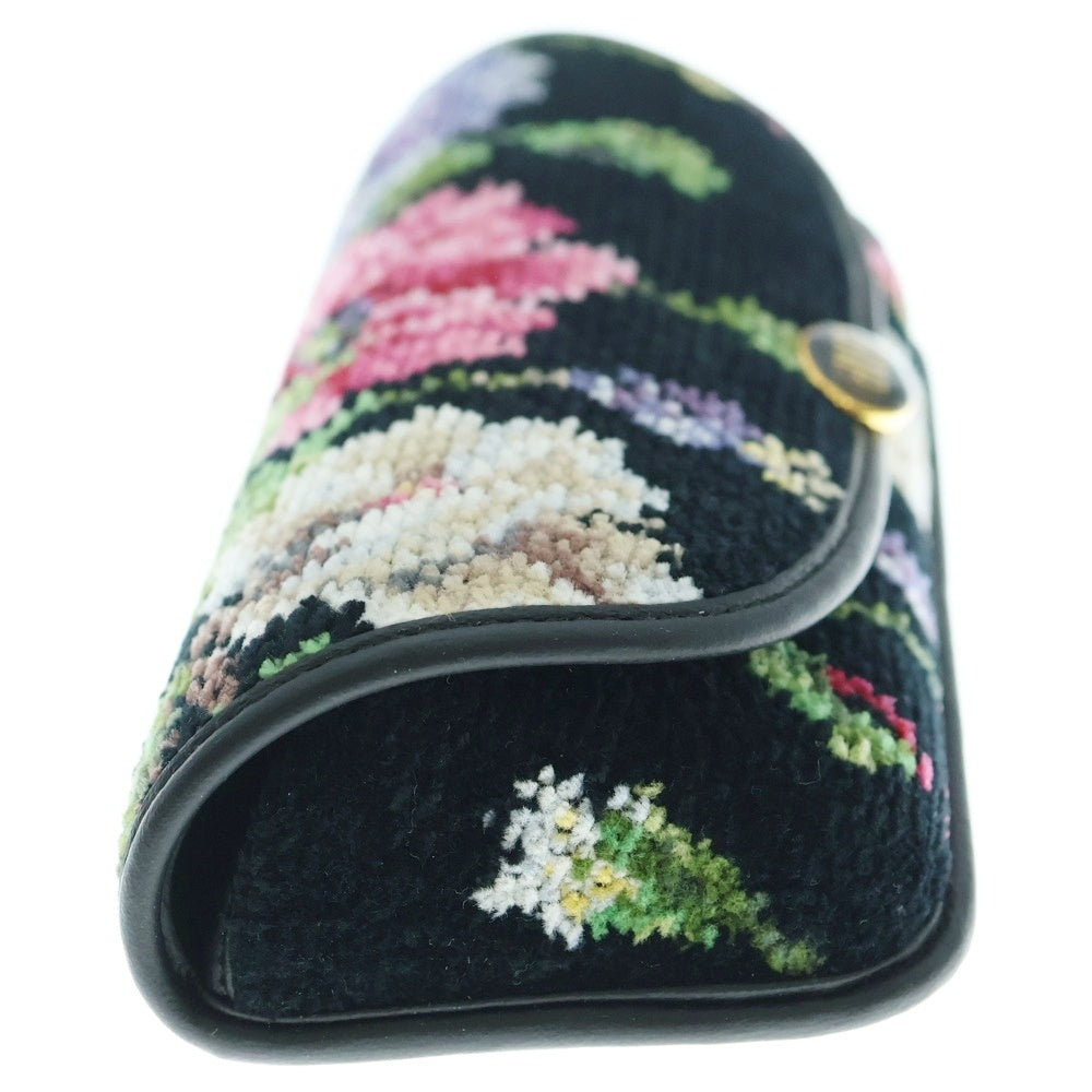 FEILER(フェイラー) 花柄 メガネケース レディース ブラック