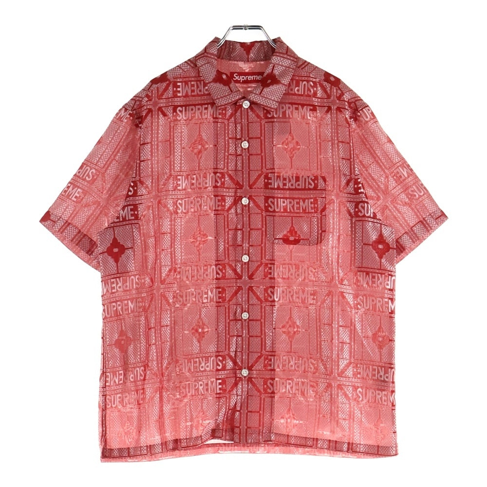SUPREME(シュプリーム) Tray Jacquard S/S Shirt トレイジャカード 半袖シャツ レッド