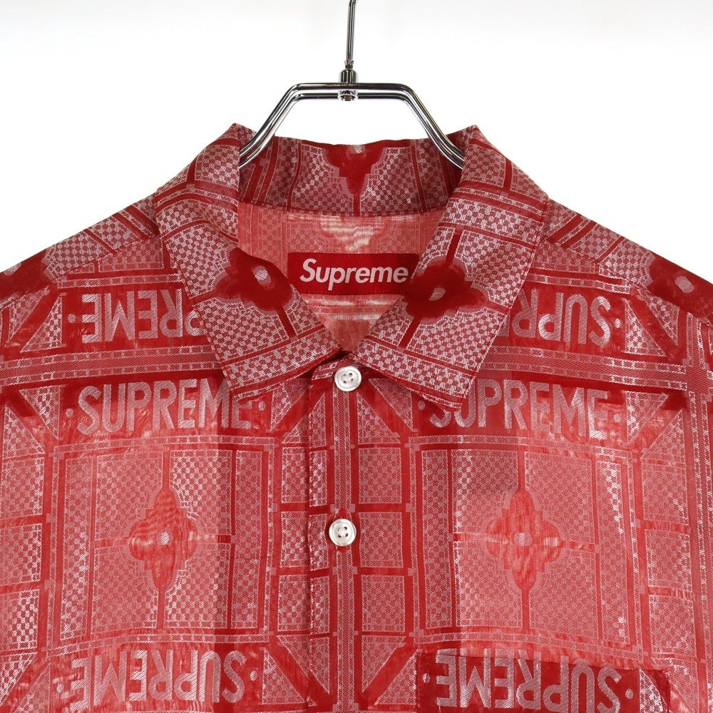 SUPREME(シュプリーム) Tray Jacquard S/S Shirt トレイジャカード 半袖シャツ レッド