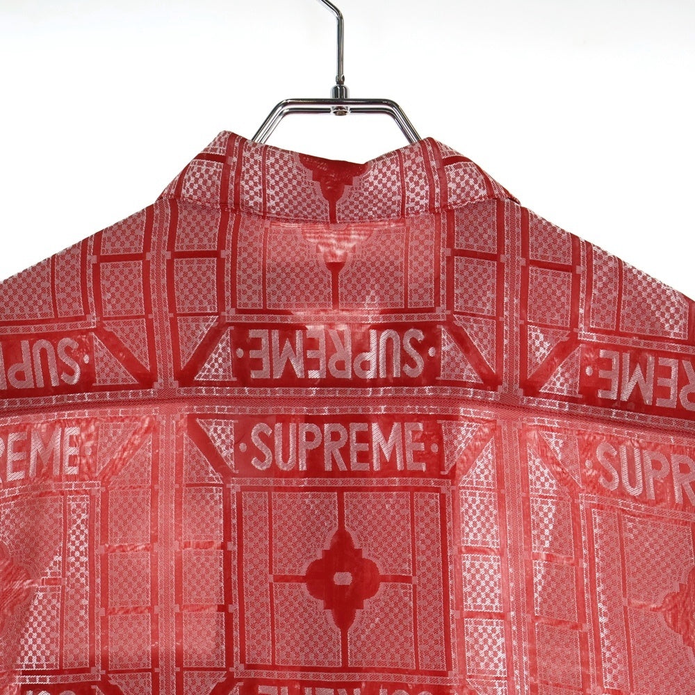 SUPREME(シュプリーム) Tray Jacquard S/S Shirt トレイジャカード 半袖シャツ レッド