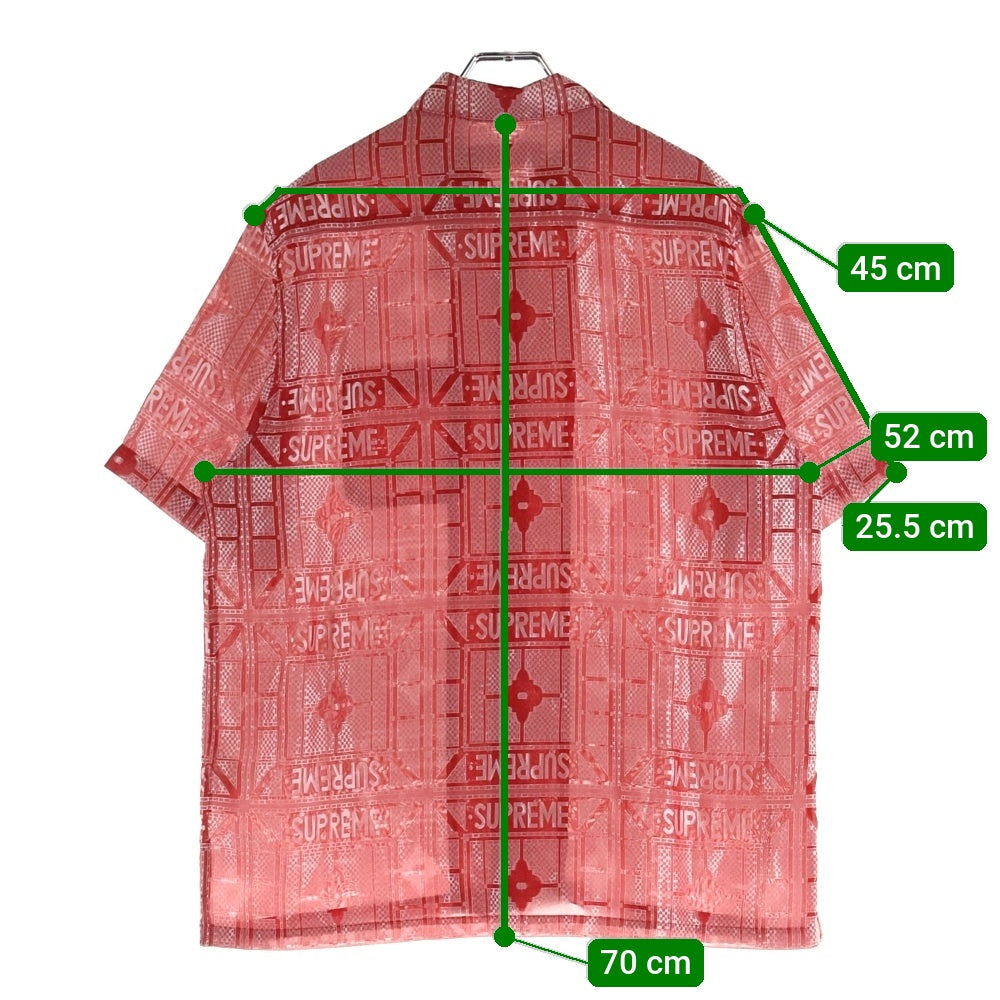 SUPREME(シュプリーム) Tray Jacquard S/S Shirt トレイジャカード 半袖シャツ レッド