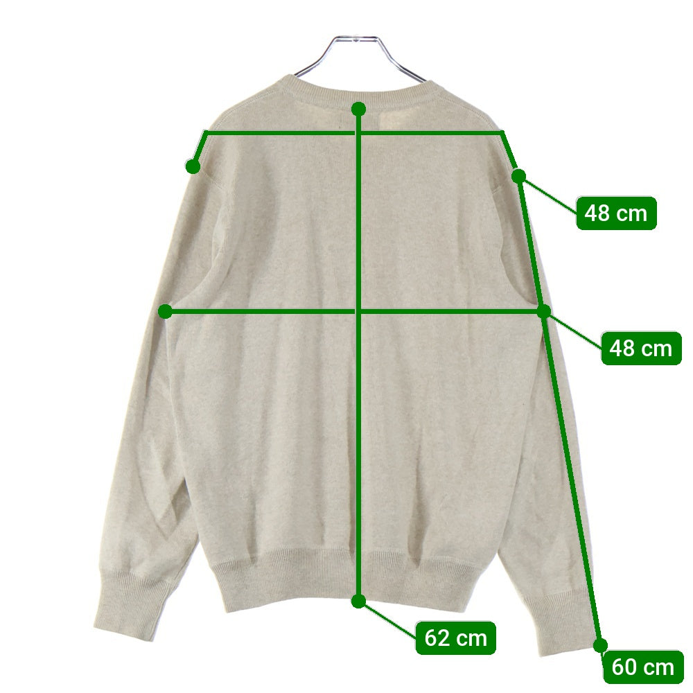 POLO RALPH LAUREN(ポロラルフローレン) クルーネックニットセーター ワンポイント 刺繍 ベージュ 0200011499