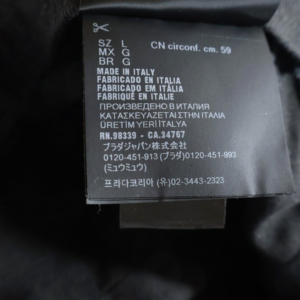 miumiu(ミュウミュウ) ロゴ刺繍 ベースボールキャップ ブラック 5HC369