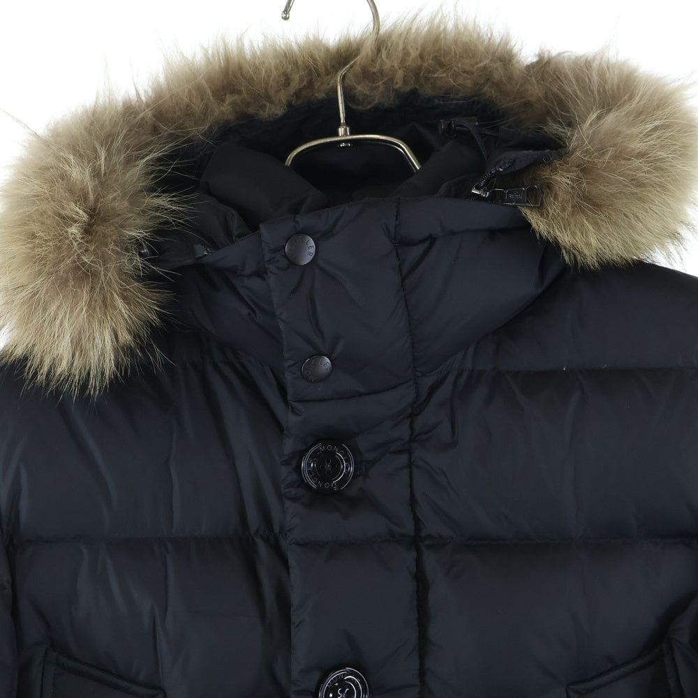 MONCLER(モンクレール) CLUNY GIUBBOTTO CLUNY JACKET クラニー クラニージャケット ファーフード付きダウンジャケット アウター ブラック D20914138025 68352