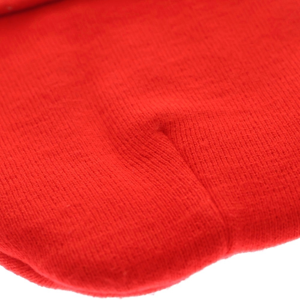 CHROME HEARTS(クロムハーツ) WATCH CAP ワッチキャップ ロゴ刺繍ビーニー ニットキャップ 帽子 レッド