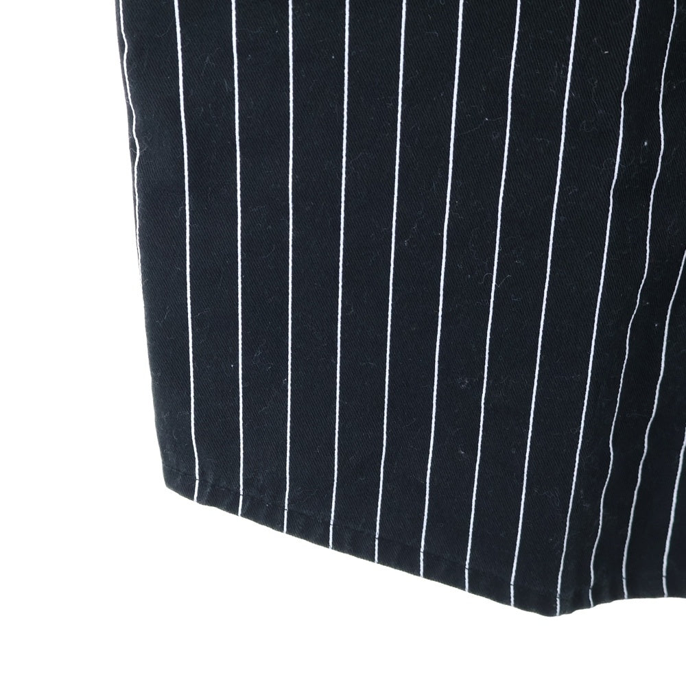 HUF(ハフ) FOREVER BASEBALL フォーエバー ベースボール ピンストライプ シャツ ブラック KN00340