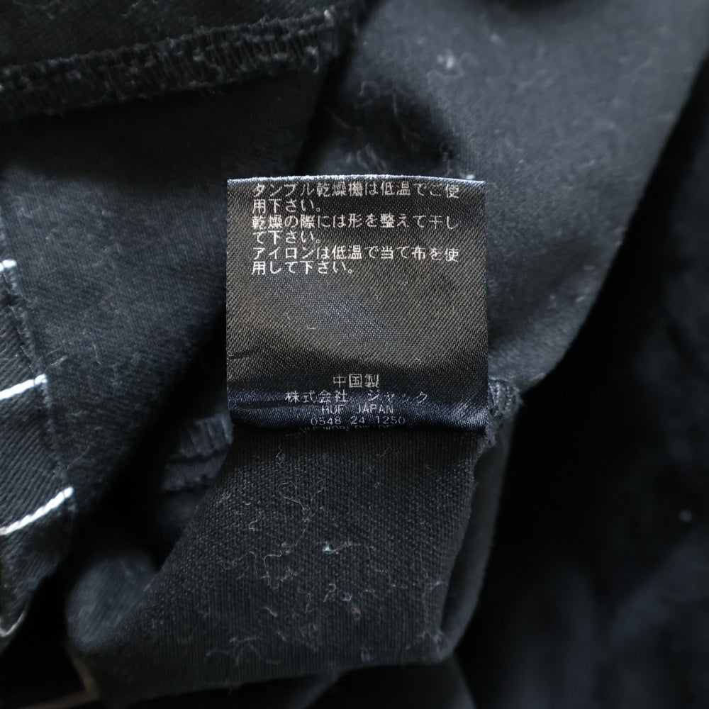 HUF(ハフ) FOREVER BASEBALL フォーエバー ベースボール ピンストライプ シャツ ブラック KN00340