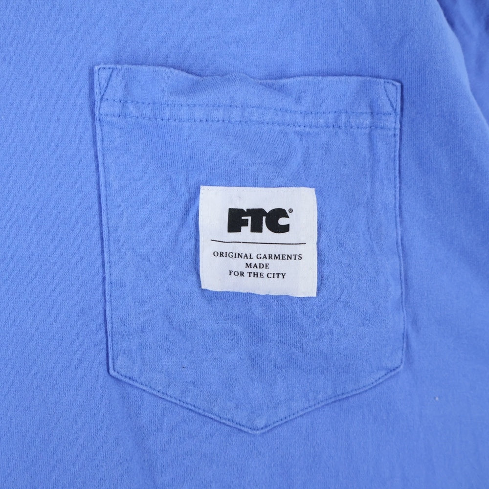 FTC(エフシーティー) POCKET T-SHIRT ポケット刺繍 Tシャツ 半袖カットソー ブルー