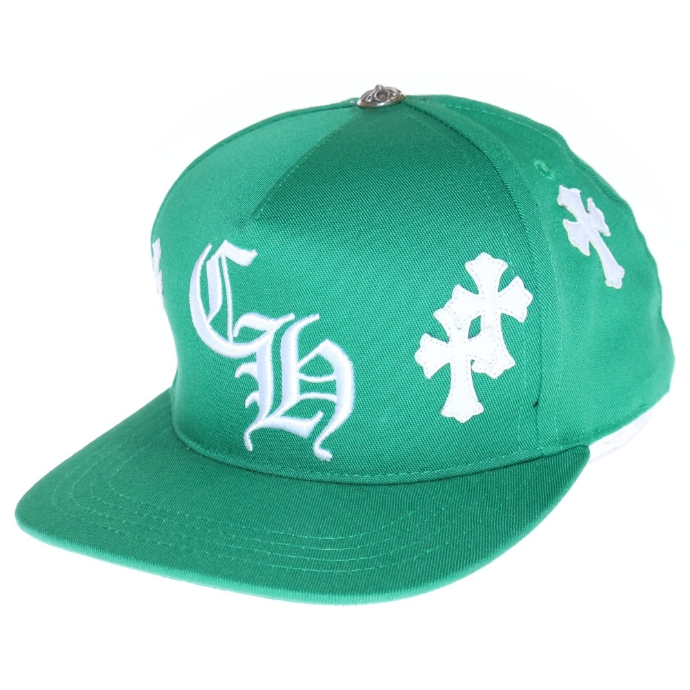 CHROME HEARTS(クロムハーツ) Trucker Cap クロスパッチ CH刺繍 トラッカーキャップ 帽子 グリーン/ホワイト