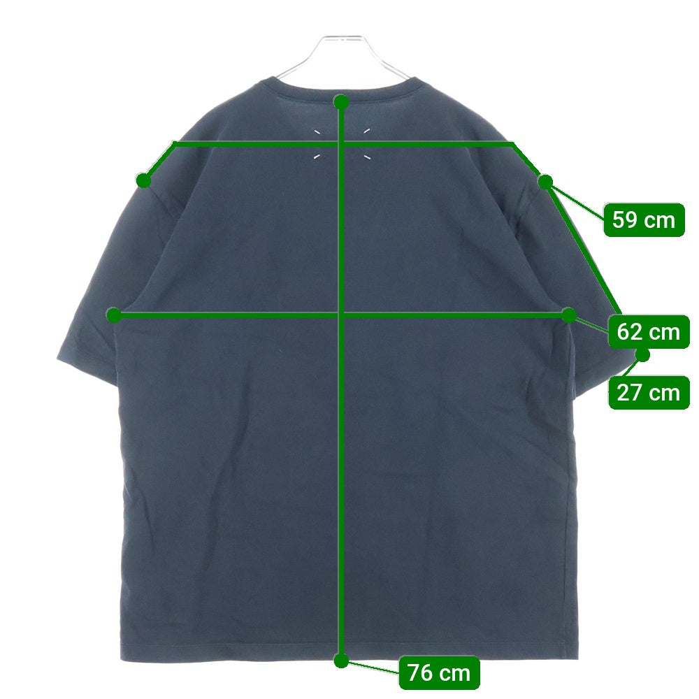 Maison Margiela 1(メゾンマルジェラ) 19AW オーバーサイズ半袖Tシャツ 厚手 カットソー ネイビー S50GC0548 S23366