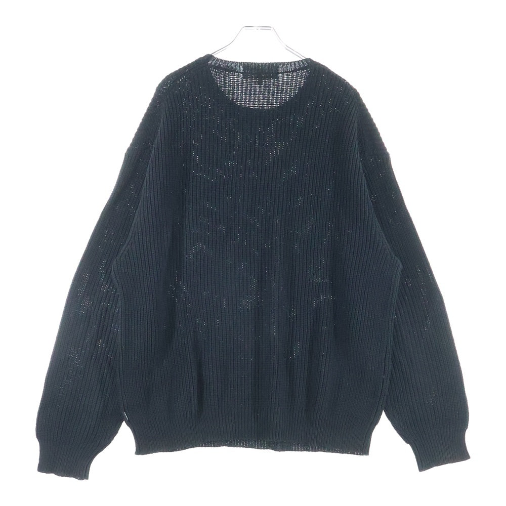 SUPREME(シュプリーム) 18AW ×COMME des GARCONS SHIRT コムデギャルソンシャツ ロゴプリント ローゲージ ニット セーター ブラック