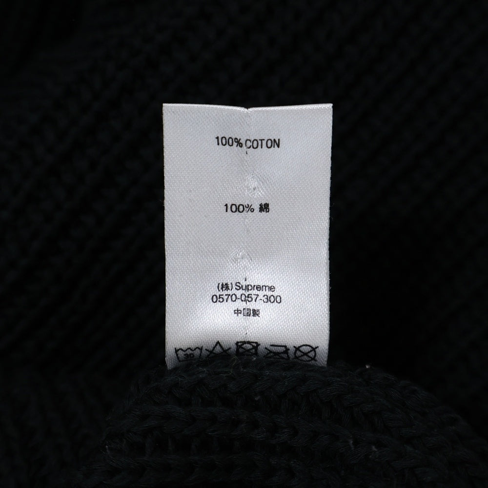 SUPREME(シュプリーム) 18AW ×COMME des GARCONS SHIRT コムデギャルソンシャツ ロゴプリント ローゲージ ニット セーター ブラック