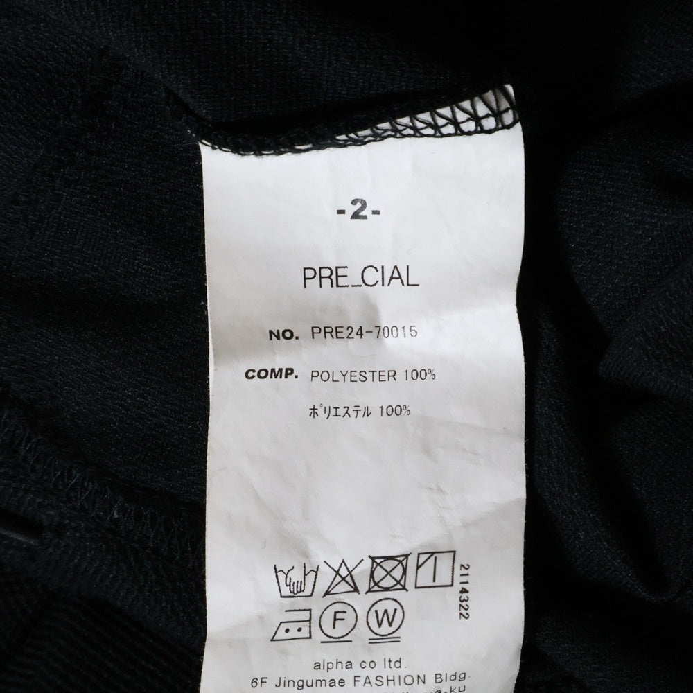 PRE_CIAL(プレシャル) ドライピケジャージー 半袖ポロシャツ ブラック PRE24-70015