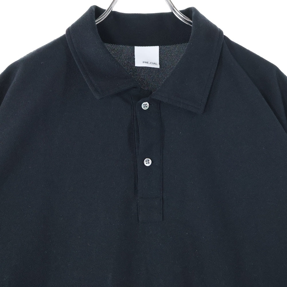 PRE_CIAL(プレシャル) ドライピケジャージー 半袖ポロシャツ ブラック PRE24-70015