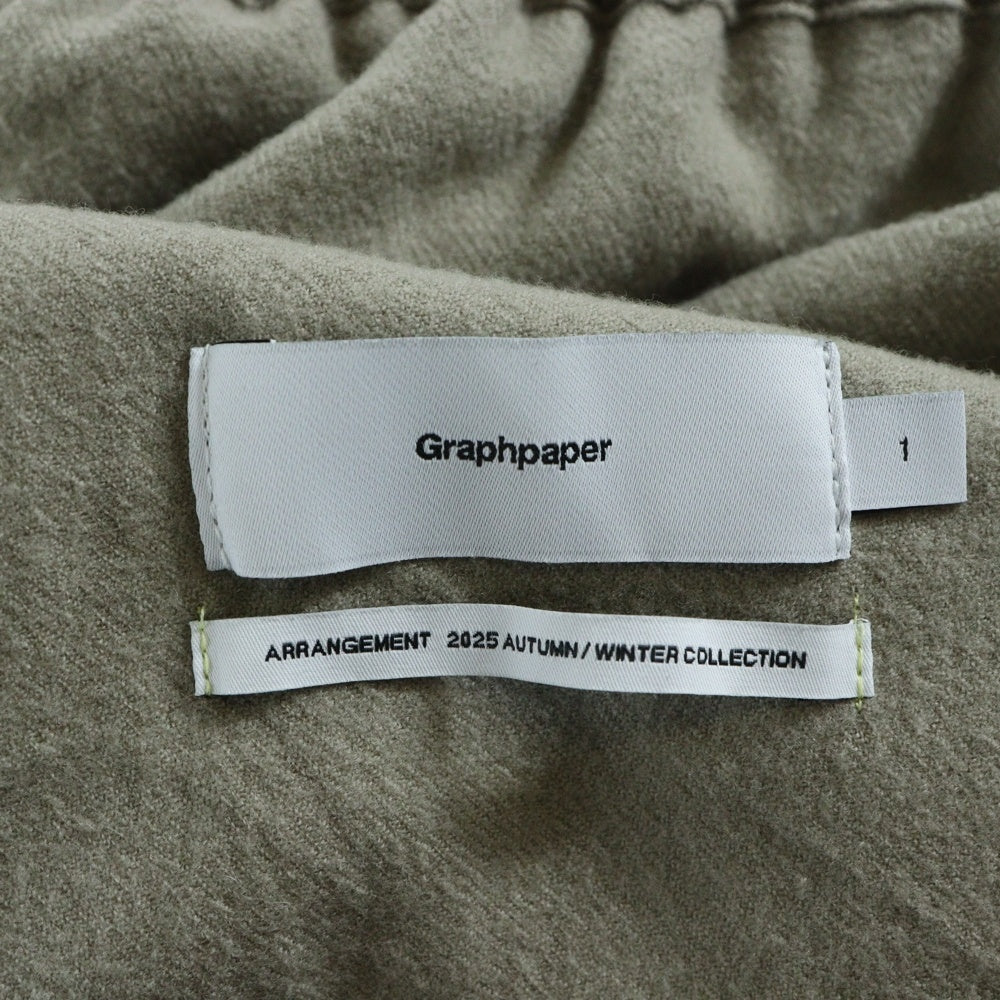 Graphpaper(グラフペーパー) Extra Fine Wool Viyella Sleeping Pants エクストラファインウール スリーピングパンツ ベージュ GM253-40387