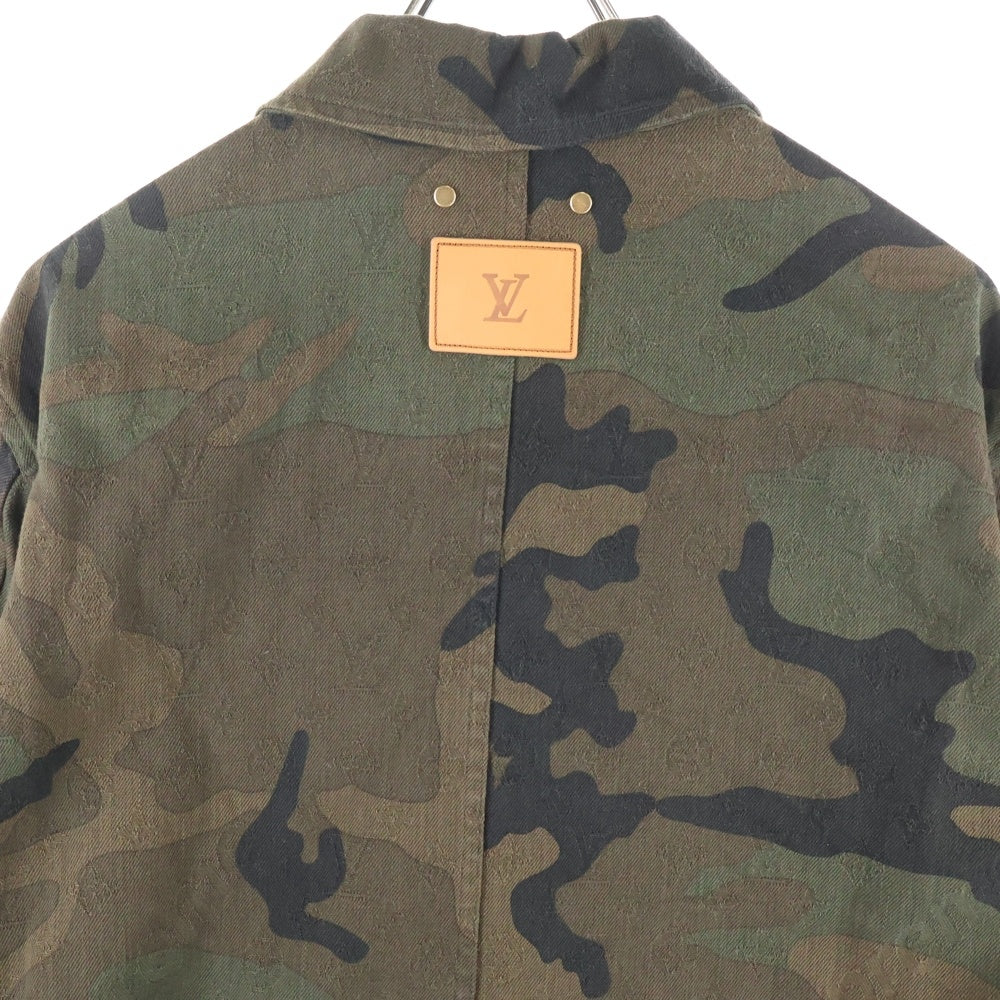 LOUIS VUITTON(ルイヴィトン) 17AW xSUPREME LVジャガードデニムトラッカージャケット ブラウン/グリーン HDK91WDSQ