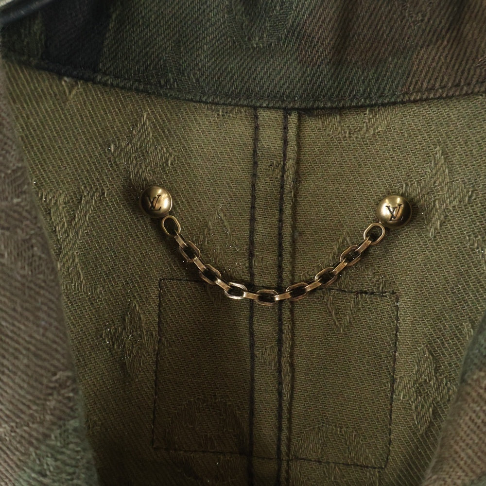 LOUIS VUITTON(ルイヴィトン) 17AW xSUPREME LVジャガードデニムトラッカージャケット ブラウン/グリーン HDK91WDSQ