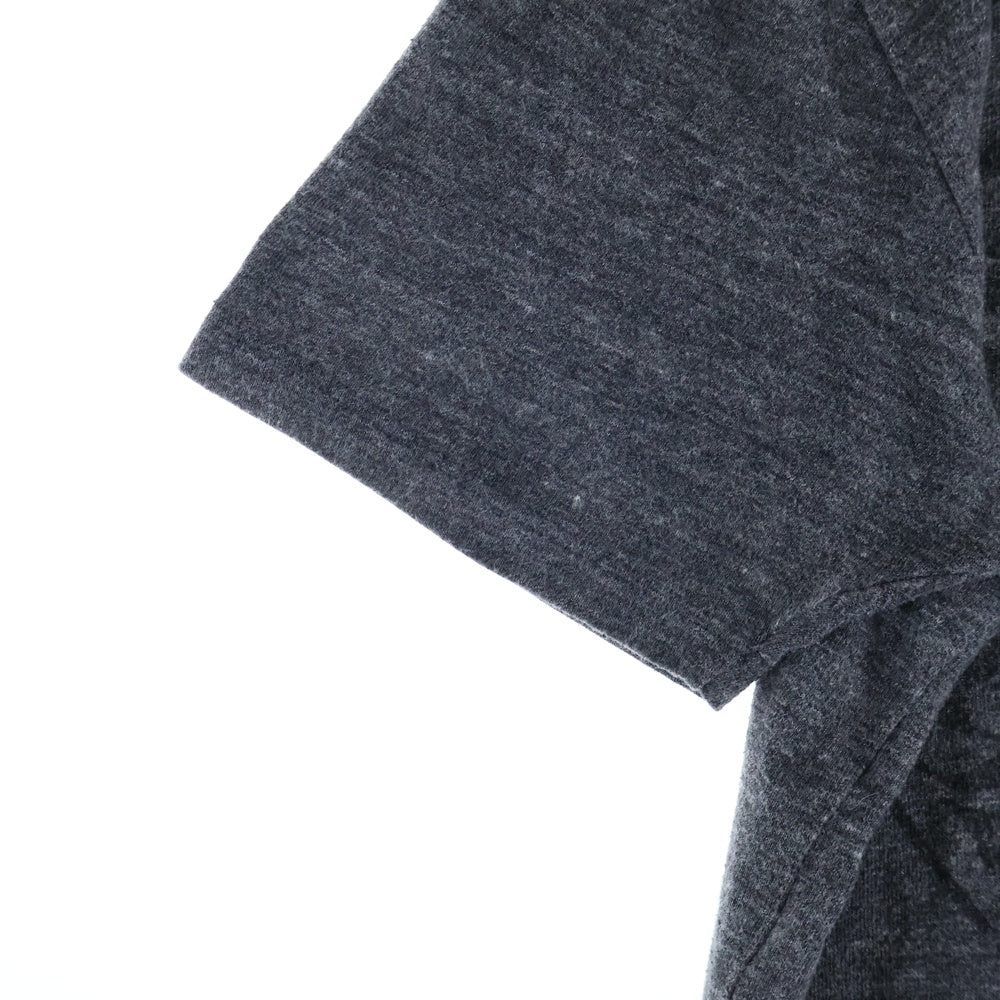 CHROME HEARTS(クロムハーツ) Horseshoe Back ホースシュー バック プリント Vネック コットン 半袖Tシャツ カットソー グレー/レッド