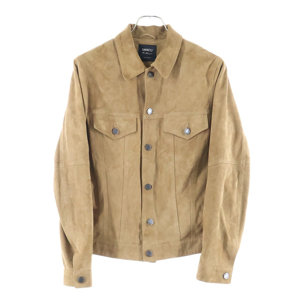 EMMETI(エンメティ) ゴートスキン スウェード ジャケット ブラウン
