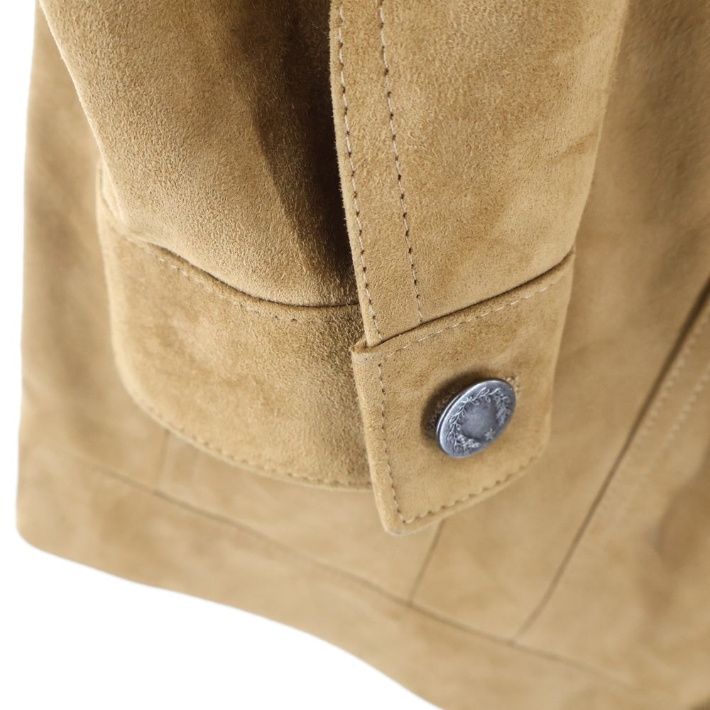 EMMETI(エンメティ) ゴートスキン スウェード ジャケット ブラウン