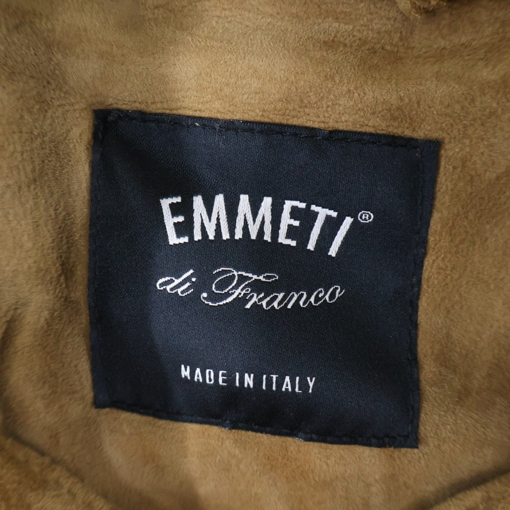 EMMETI(エンメティ) ゴートスキン スウェード ジャケット ブラウン