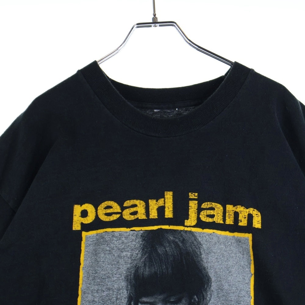 VINTAGE(ヴィンテージ) 90's PEARL JAM choices パールジャム チョイスズ イエローテキスト プリント半袖Tシャツ カットソー ブラック