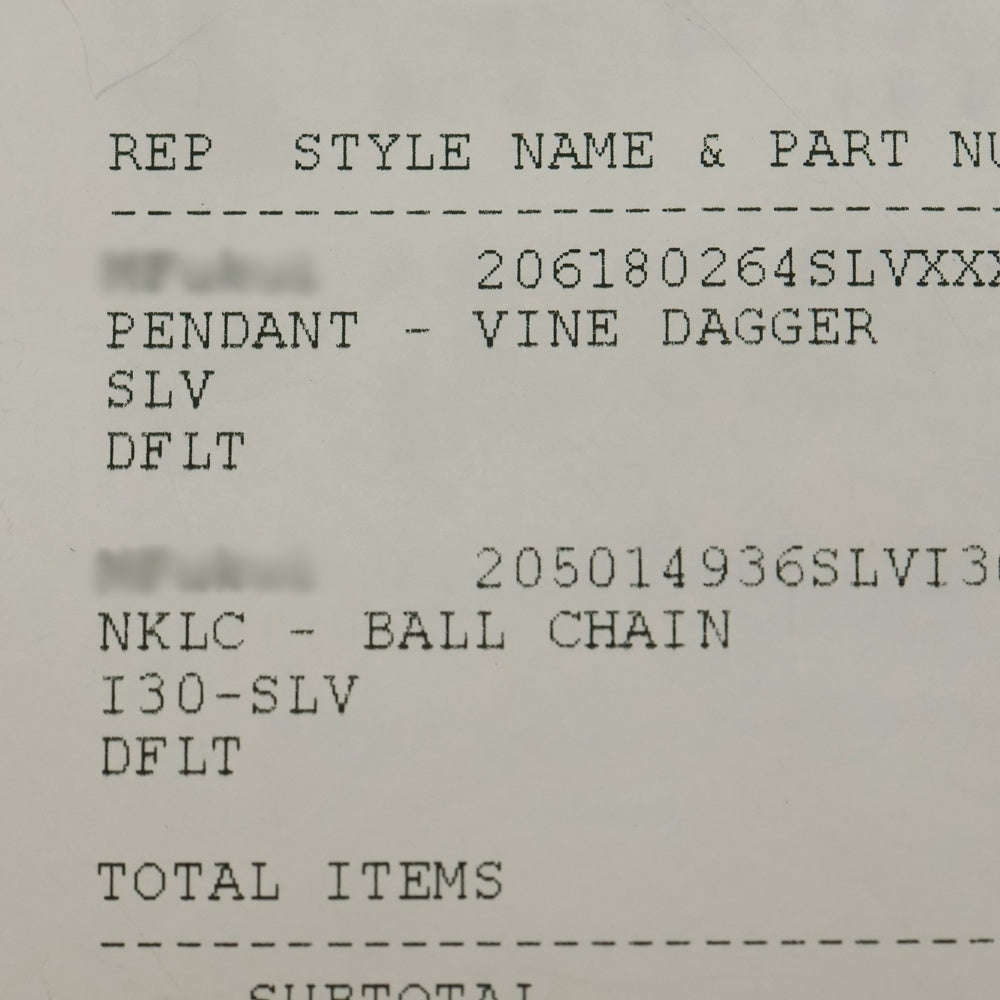 CHROME HEARTS(クロムハーツ) VINE DAGGER ヴァインダガー ペンダントトップ シルバー BCA324