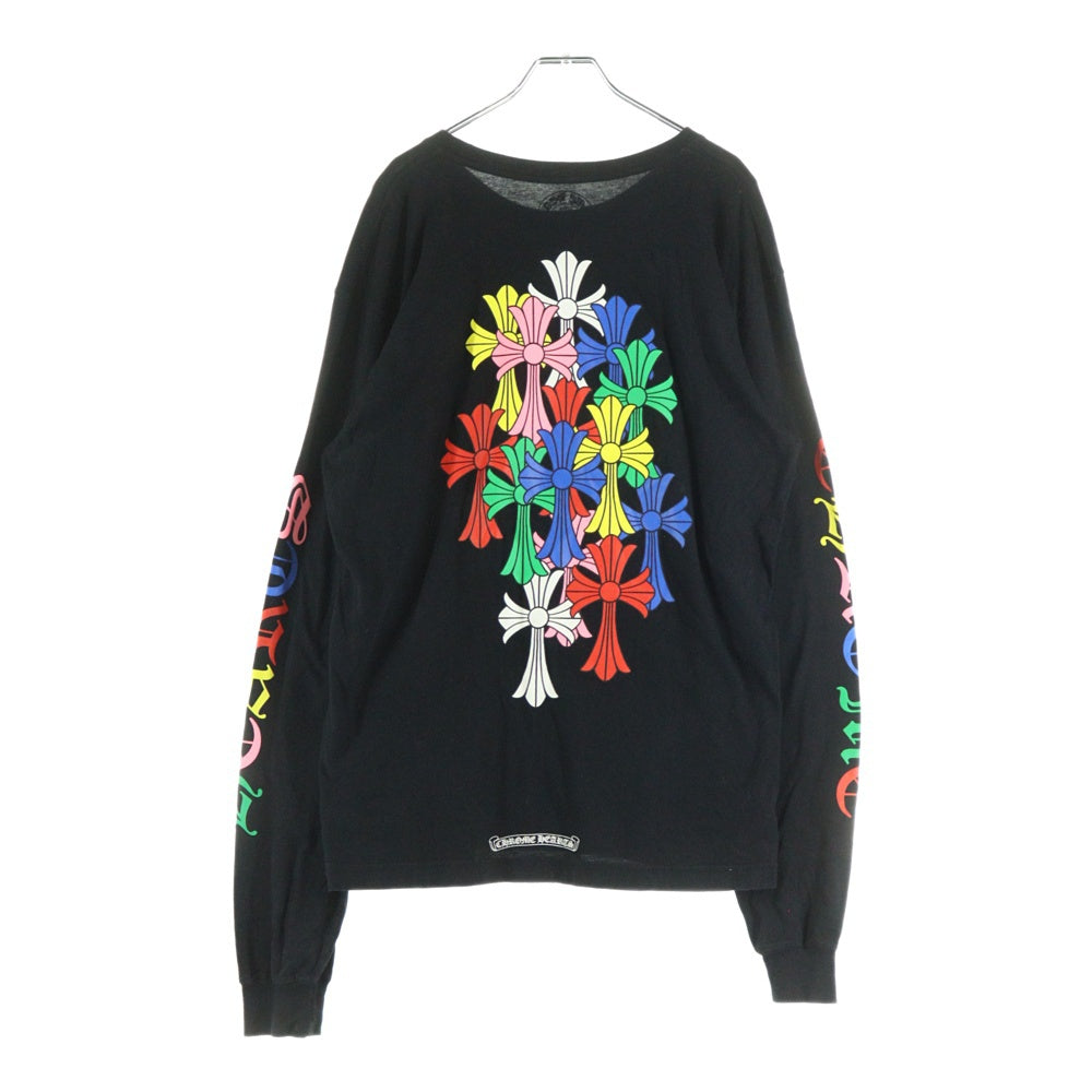 CHROME HEARTS(クロムハーツ) CEM CRS LS マルチセメタリークロスプリント長袖Tシャツ カットソー ブラック