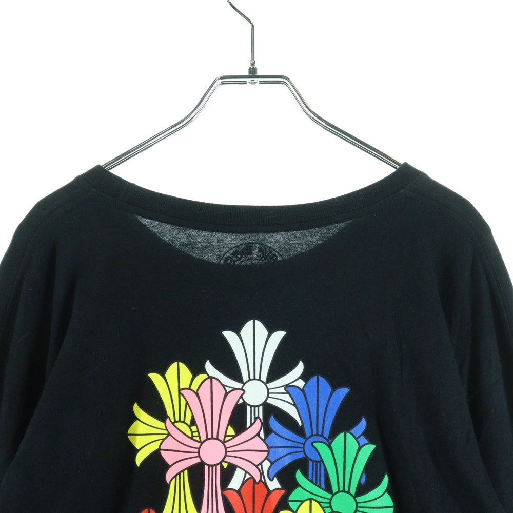 CHROME HEARTS(クロムハーツ) CEM CRS LS マルチセメタリークロスプリント長袖Tシャツ カットソー ブラック