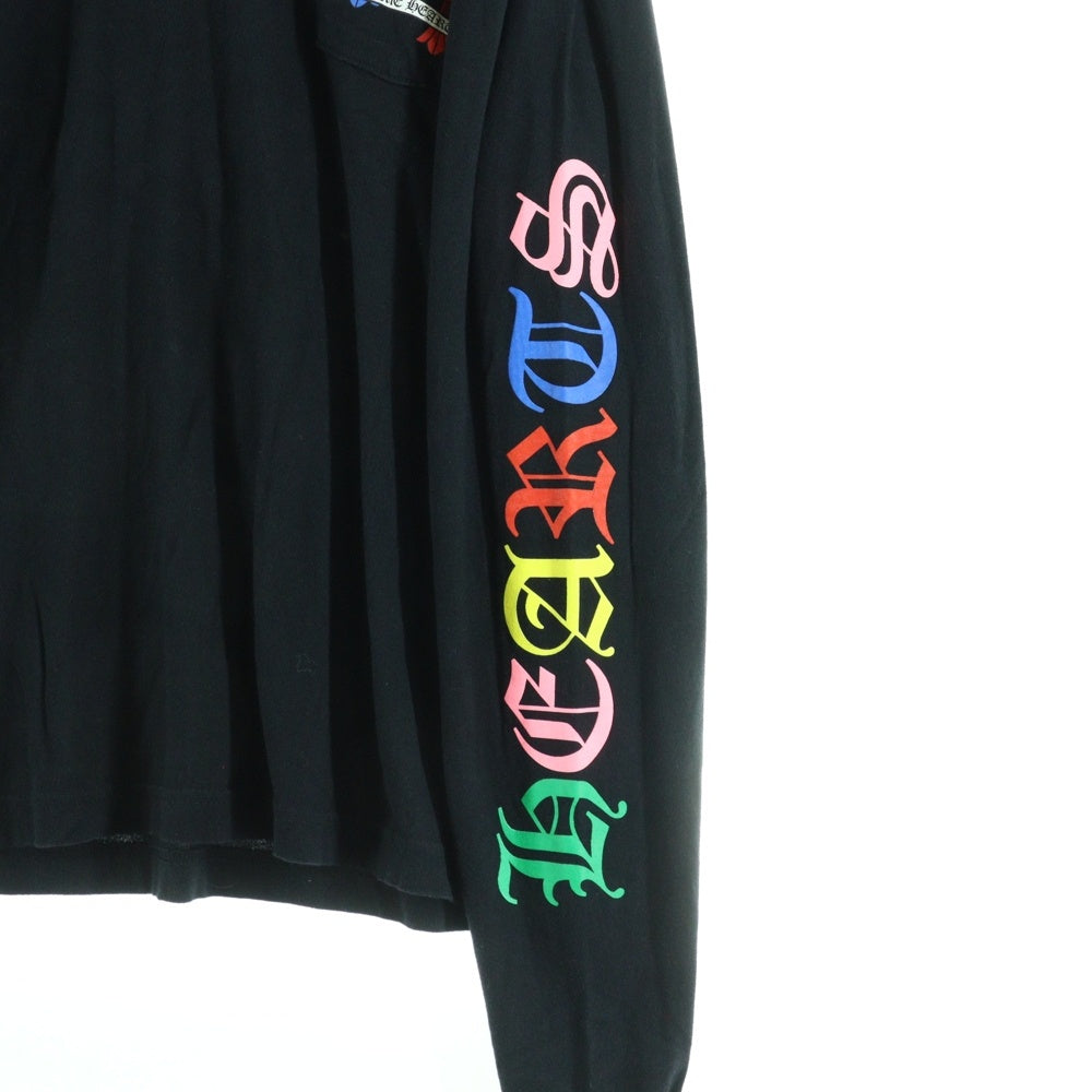 CHROME HEARTS(クロムハーツ) CEM CRS LS マルチセメタリークロスプリント長袖Tシャツ カットソー ブラック