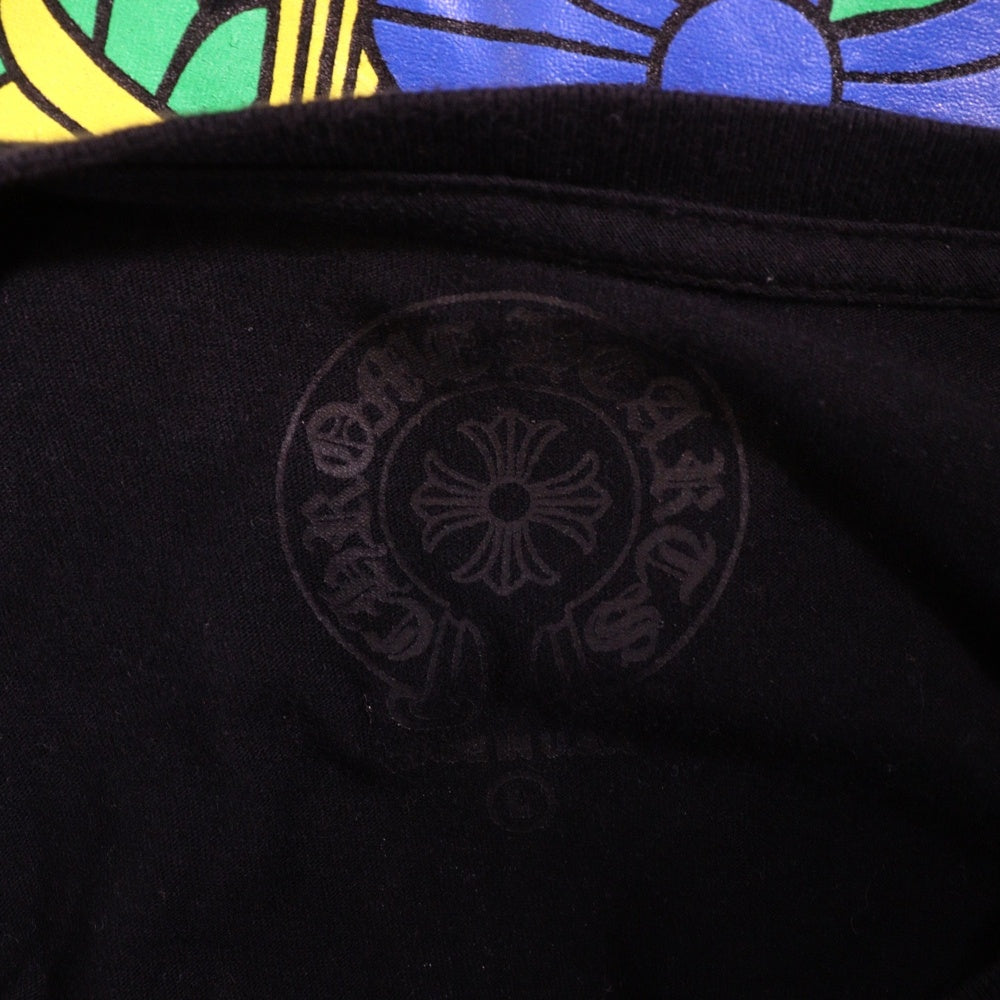 CHROME HEARTS(クロムハーツ) CEM CRS LS マルチセメタリークロスプリント長袖Tシャツ カットソー ブラック